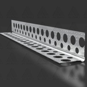 Alumīnija EXTRA Stūra profils ģipškartonam punktots